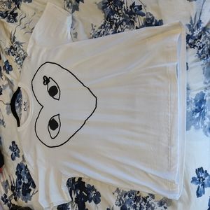 COMME des GARCONS PLAY White T-Shirt XXL